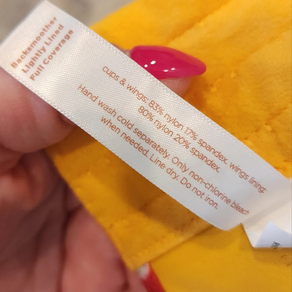 Cacique Full Coverage Underwire Back Smoother Yellow Floral Bra 46C - Picture 12 of 12